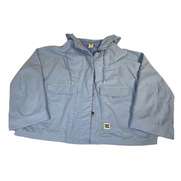 Lucy & Yak Jax Jacket Sz XL LIGHT BLUE Hooded Spring - Picture 3 of 4